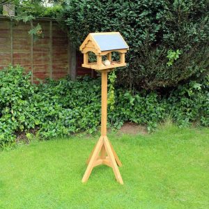 This New Hanging Bird Table From Gardman Is Made From Aromatic Red Cedar Wood With A Tile Effect Roof Height 33 5cm X Width 20cm X Depth 20cm